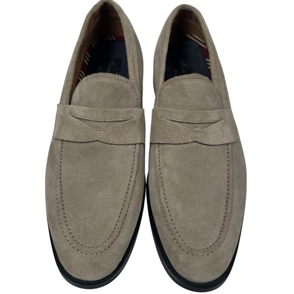 Brooks Brothers Mens Size 13 Penny Loafers Shoes Ortholite Suede Beige Glenrock